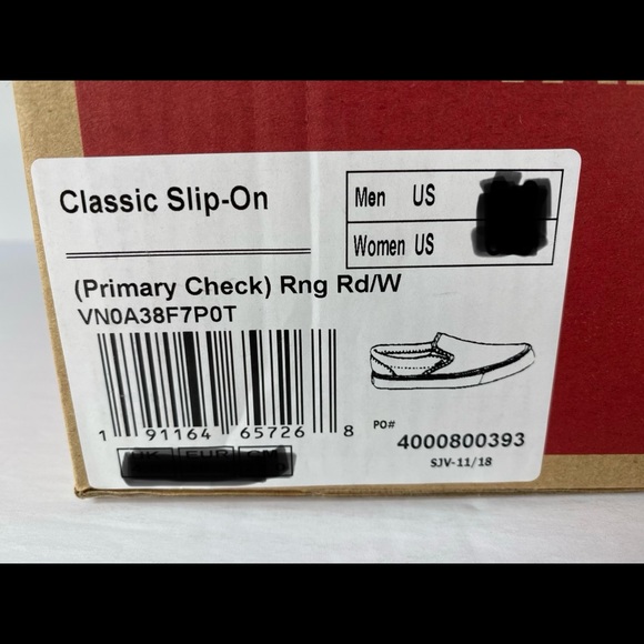 Vans Classic Slip-On Primary Check Sneakers - Picture 6 of 7